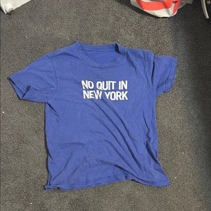 Blue Short Sleeve Tee with Bold Graphic